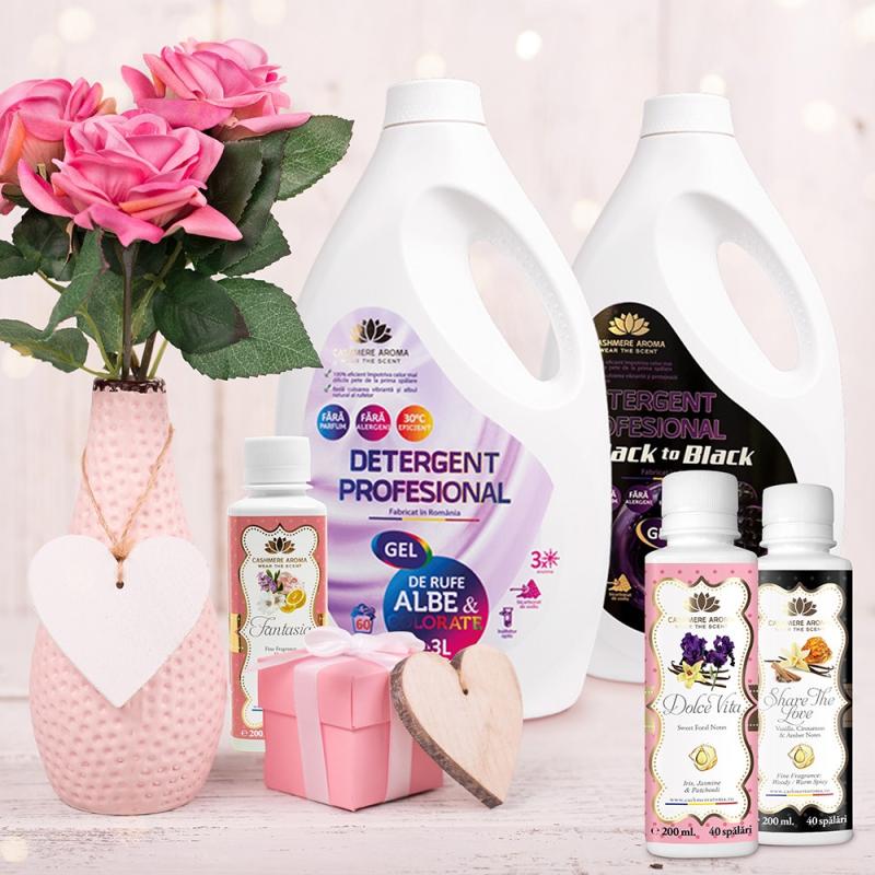 ❤️Pachet CupiDONE Cleaning Detergent rufe albe-colorate 3L+Detergent rufe negre 3L+Fantasia+Dolce vita+ CADOU Share the love❤️