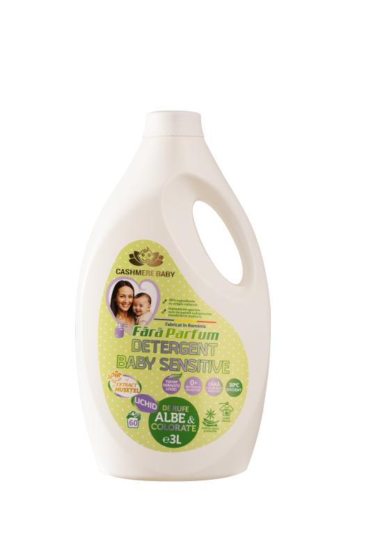 Detergent Baby sensitive, fara parfum 3L/ 60 sp