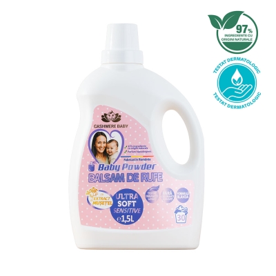 Balsam ultra soft sensitive, cu parfum BABY POWDER, 1,5L/ 30sp