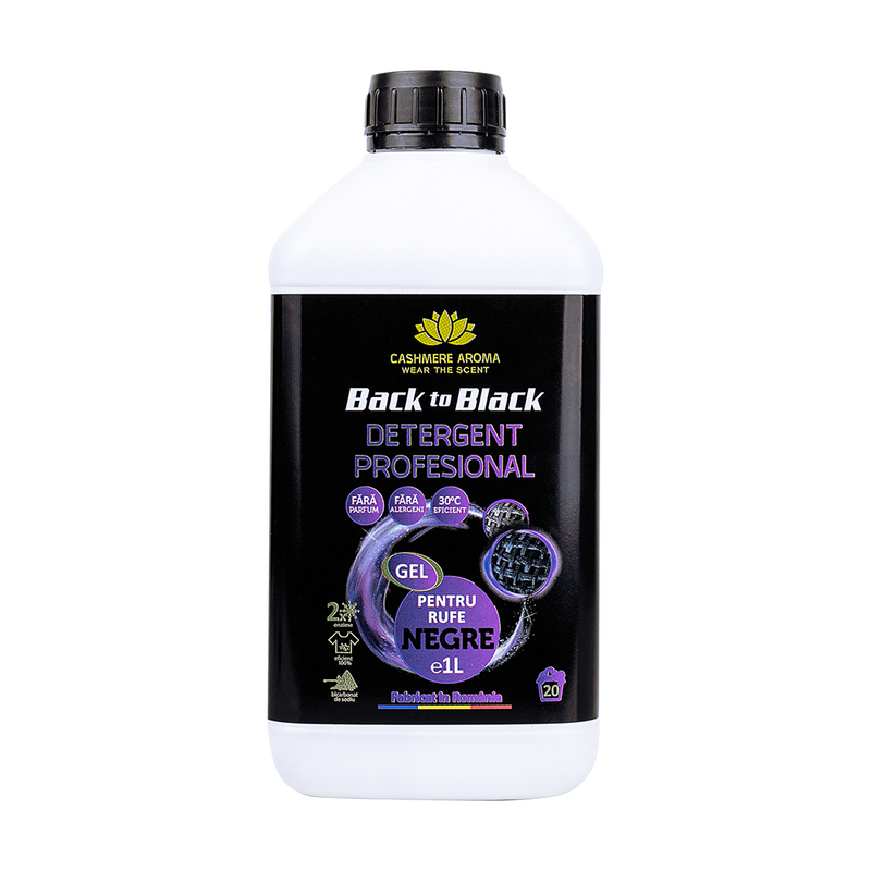 Detergent profesional rufe negre "Back to black", 1L