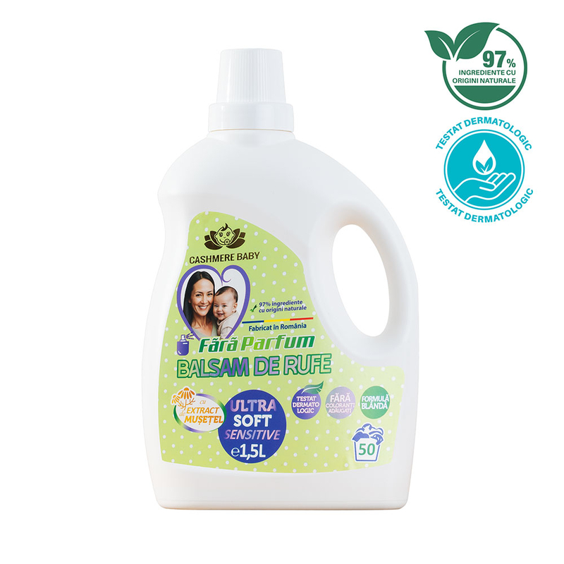 Balsam ultra soft sensitive, fara parfum, 1,5L/ 30sp