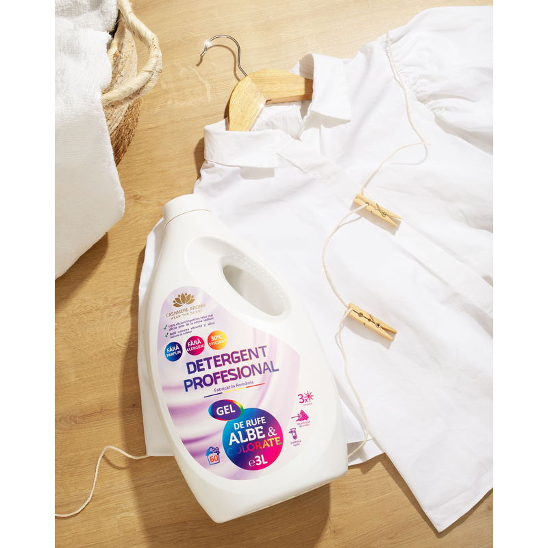 Detergent profesional rufe albe & colorate ( fara Parfum), 3L